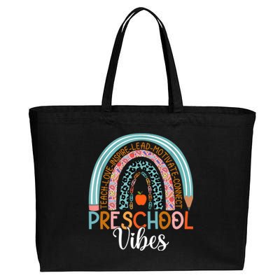 Preschool Vibes Rainbow Preschool Teacher Team Preschool Gift Cotton Canvas Jumbo Tote