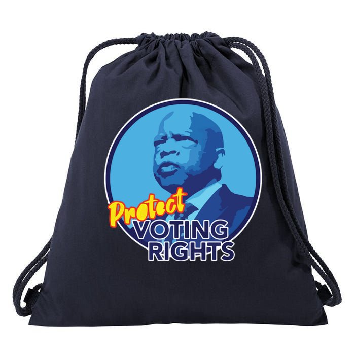 Protect Voting Rights Drawstring Bag