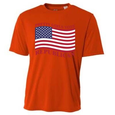 Pretty Vote Republican Usa Flag Freedom Republican Great Gift Cooling Performance Crew T-Shirt