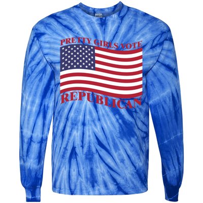 Pretty Vote Republican Usa Flag Freedom Republican Great Gift Tie-Dye Long Sleeve Shirt