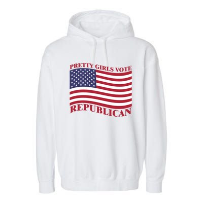 Pretty Vote Republican Usa Flag Freedom Republican Great Gift Garment-Dyed Fleece Hoodie