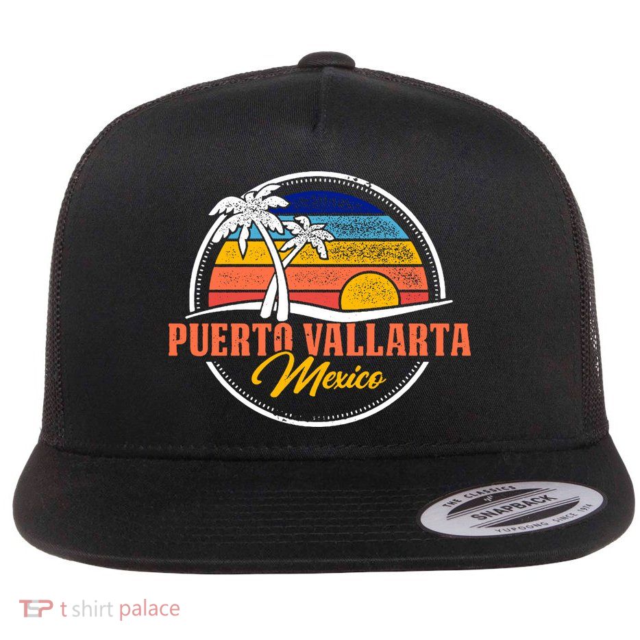 Puerto Vallarta Retro Sunset Flatbill Hat