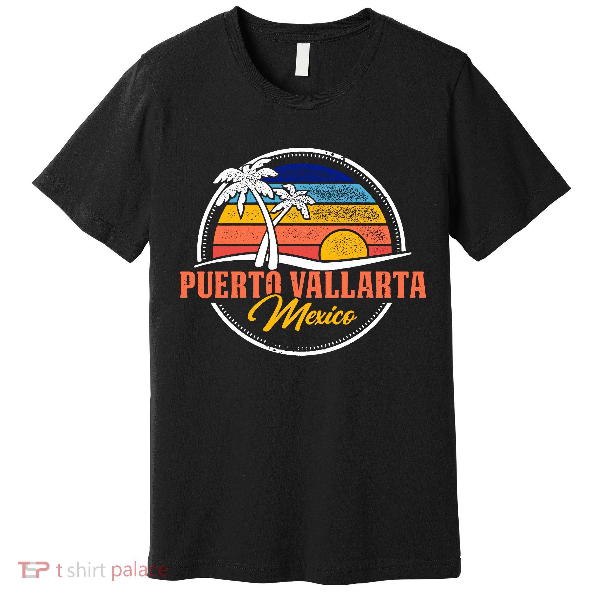 Puerto Vallarta Retro Sunset Premium T-Shirt