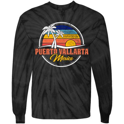 Puerto Vallarta Retro Sunset Tie-Dye Long Sleeve Shirt