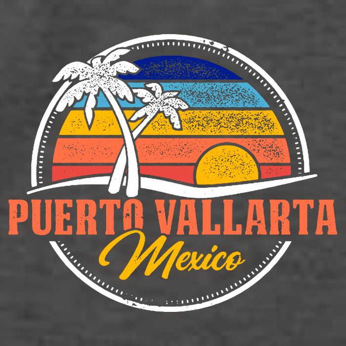 Puerto Vallarta Retro Sunset Vector Backpack