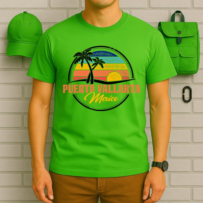 Puerto Vallarta Retro Sunset T-Shirt