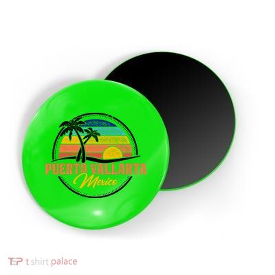 Puerto Vallarta Retro Sunset Magnet