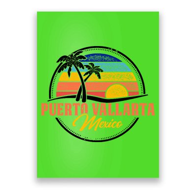 Puerto Vallarta Retro Sunset Poster