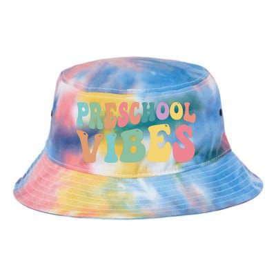 Preschool Vibes Retro 80s Pre School Tie Dye Newport Bucket Hat