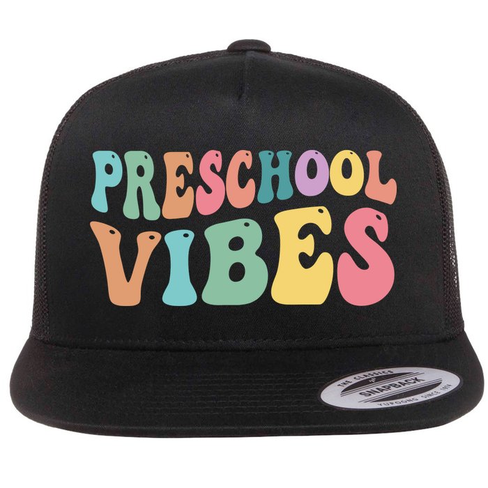 Preschool Vibes Retro 80s Pre School Flatbill Hat