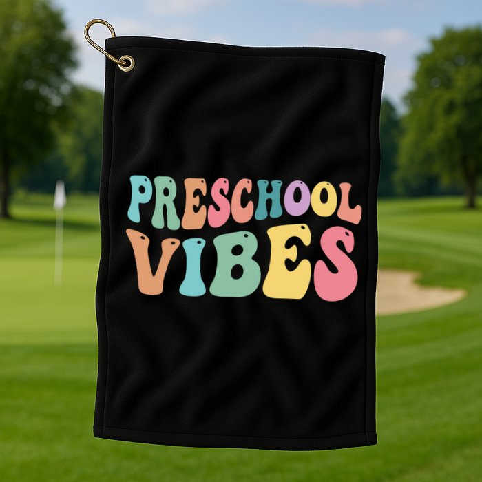 Preschool Vibes Retro 80s Pre School Golf Towel