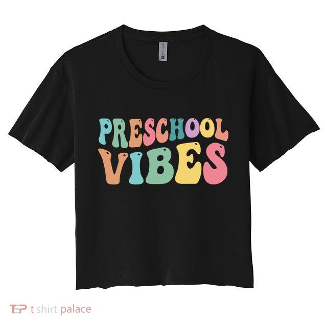 Preschool Vibes Retro 80s Pre School Crop Top