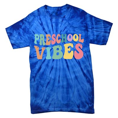 Preschool Vibes Retro 80s Pre School Tie-Dye T-Shirt