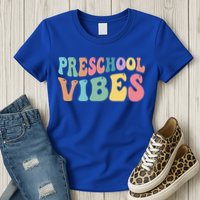 Preschool Vibes Retro 80s Pre School Womens T-Shirt