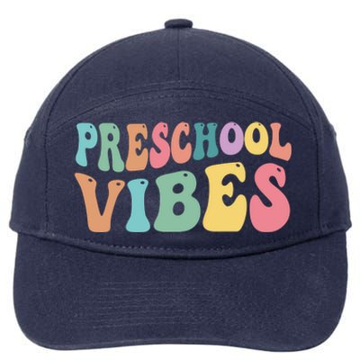 Preschool Vibes Retro 80s Pre School 7-Panel Snapback Hat