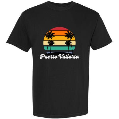 Puerto Vallarta Retro Vintage 70s 80s Beach Summer Sun Fun Garment-Dyed Heavyweight T-Shirt