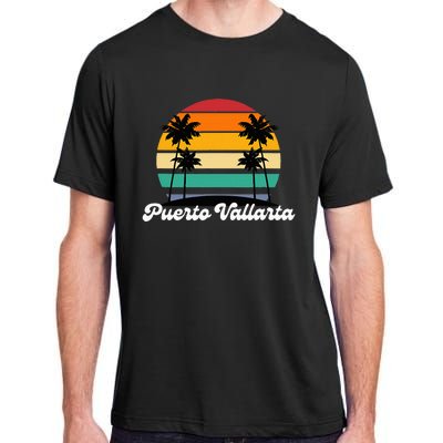 Puerto Vallarta Retro Vintage 70s 80s Beach Summer Sun Fun Adult ChromaSoft Performance T-Shirt