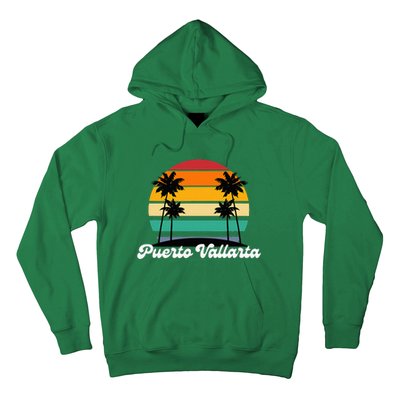 Puerto Vallarta Retro Vintage 70s 80s Beach Summer Sun Fun Hoodie