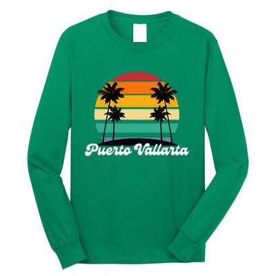 Puerto Vallarta Retro Vintage 70s 80s Beach Summer Sun Fun Long Sleeve Shirt