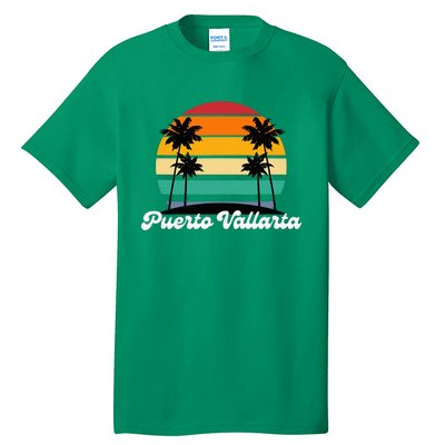 Puerto Vallarta Retro Vintage 70s 80s Beach Summer Sun Fun Tall T-Shirt