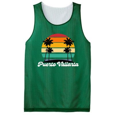 Puerto Vallarta Retro Vintage 70s 80s Beach Summer Sun Fun Mesh Reversible Basketball Jersey Tank