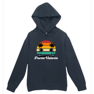 Puerto Vallarta Retro Vintage 70s 80s Beach Summer Sun Fun Urban Pullover Hoodie