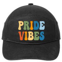 Prides Vibes Retro LGBTQ 7-Panel Snapback Hat