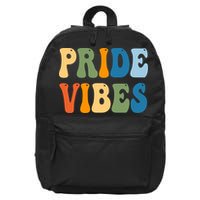 Prides Vibes Retro LGBTQ 16 in Basic Backpack