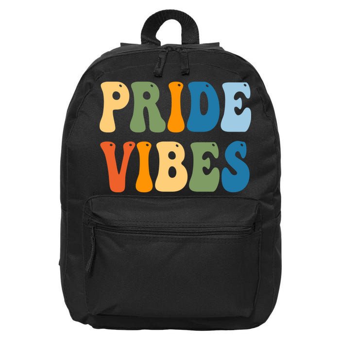 Prides Vibes Retro LGBTQ 16 in Basic Backpack