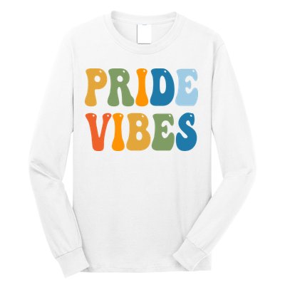 Prides Vibes Retro LGBTQ Long Sleeve Shirt