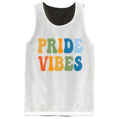 Prides Vibes Retro LGBTQ Mesh Reversible Basketball Jersey Tank