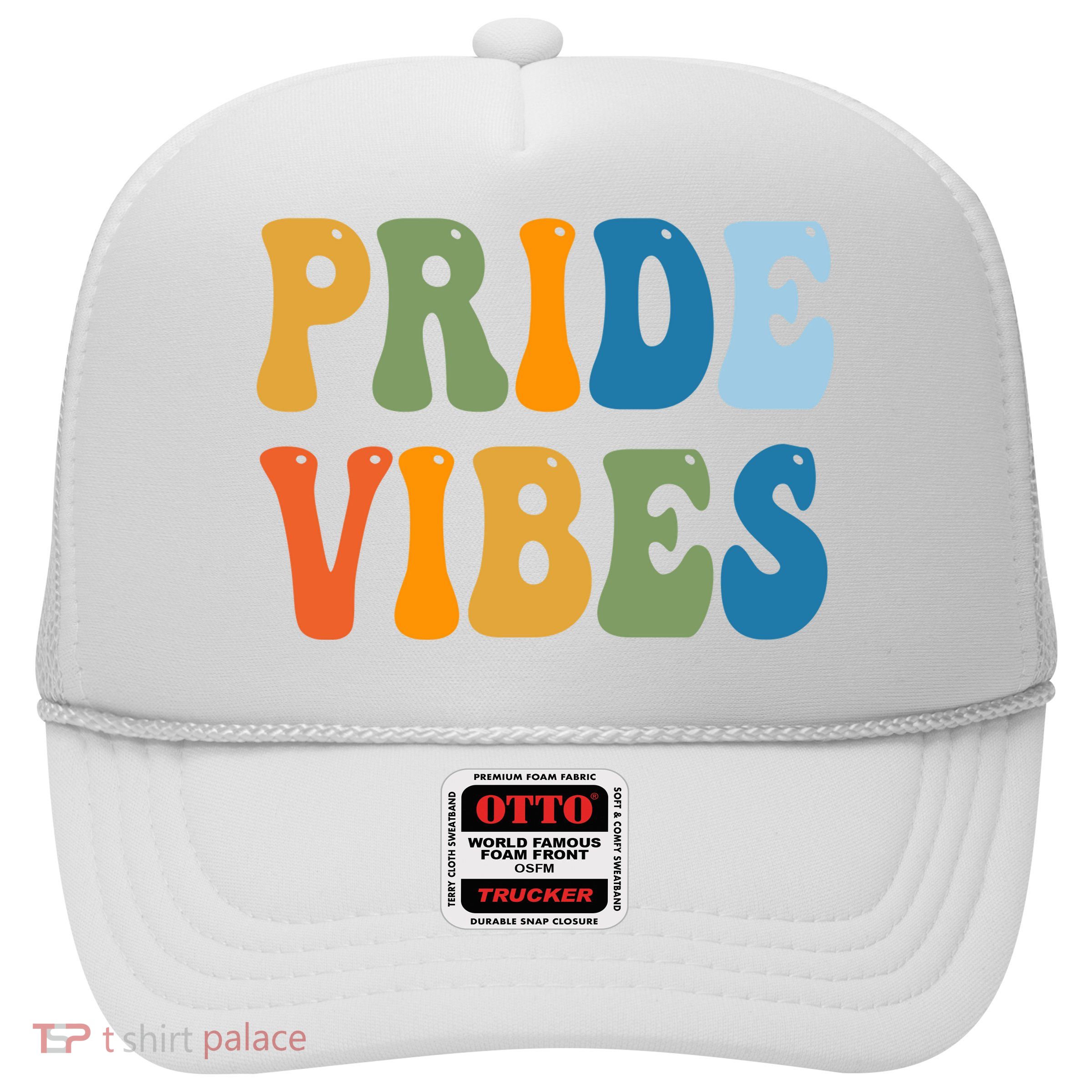 Prides Vibes Retro LGBTQ Trucker Hat