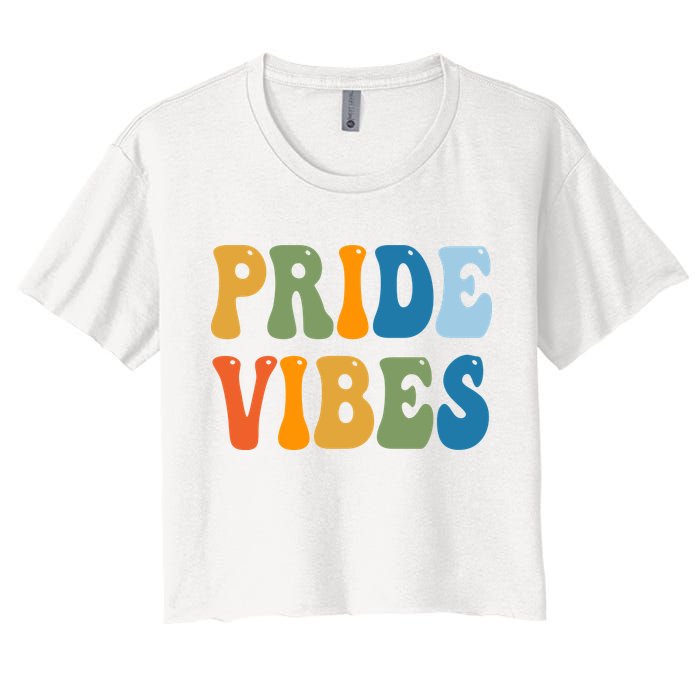 Prides Vibes Retro LGBTQ Crop Top