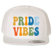 Prides Vibes Retro LGBTQ Wool Snapback Cap