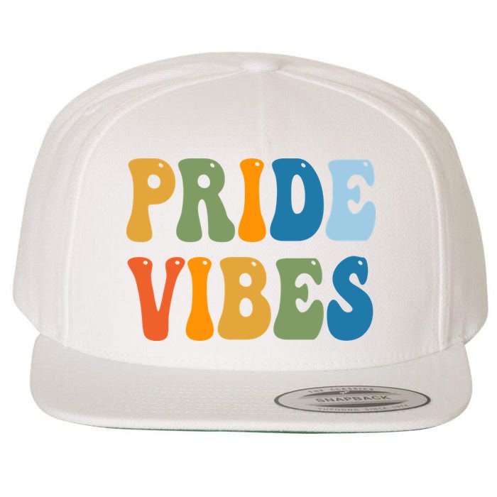 Prides Vibes Retro LGBTQ Wool Snapback Cap