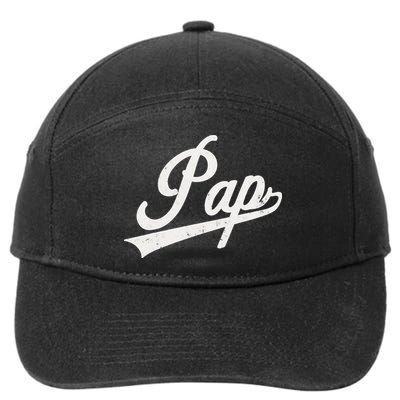 Pap Vintage Retro Style Father’s day gift for Pap Grandpa 7-Panel Snapback Hat