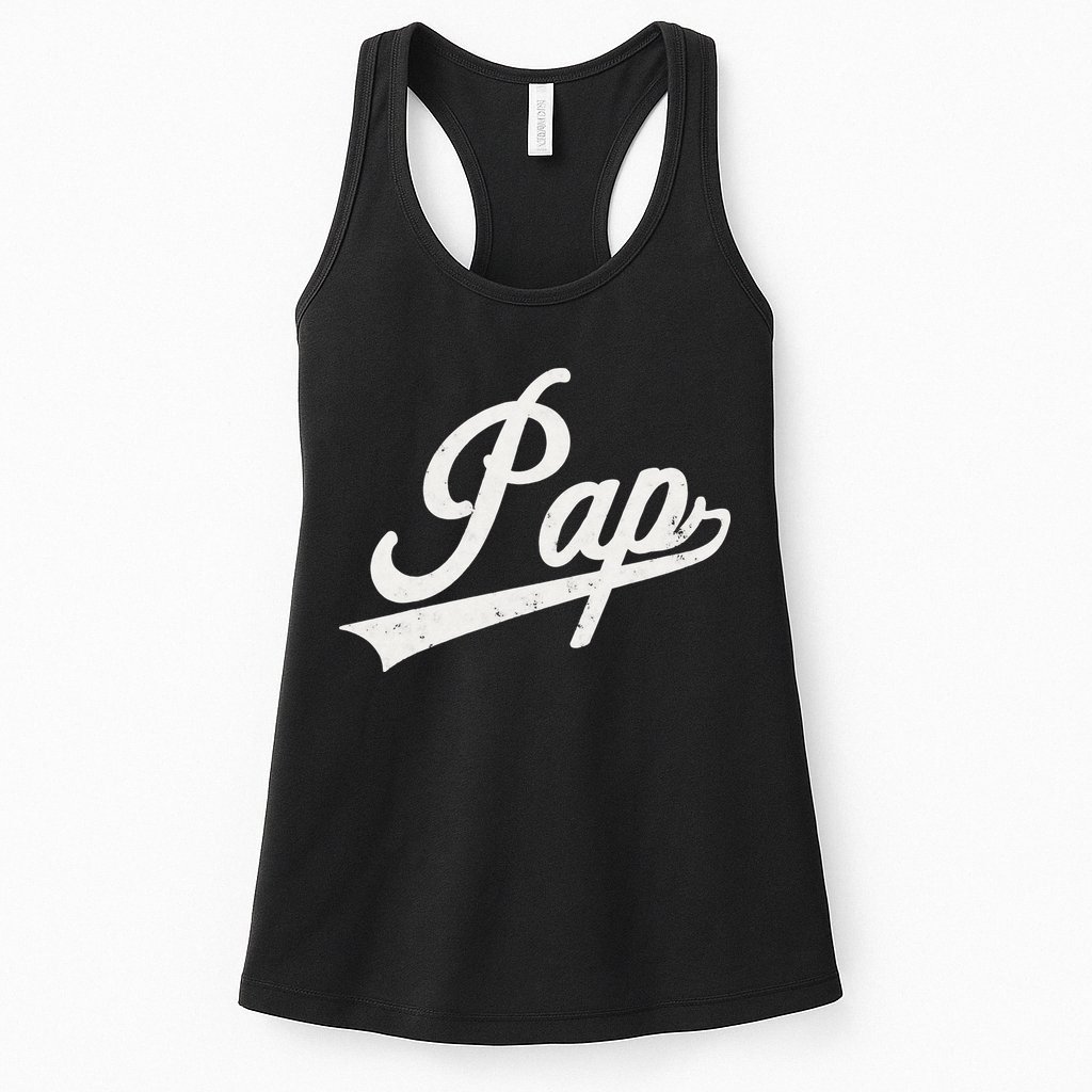 Pap Vintage Retro Style Father’s day gift for Pap Grandpa Womens Tank Top