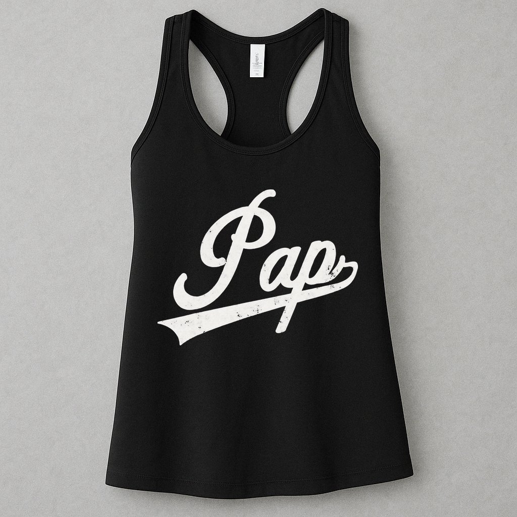 Pap Vintage Retro Style Father’s day gift for Pap Grandpa Womens Tank Top
