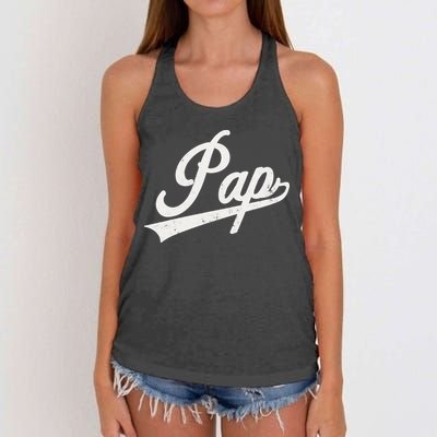Pap Vintage Retro Style Father’s day gift for Pap Grandpa Women's Knotted Racerback Tank