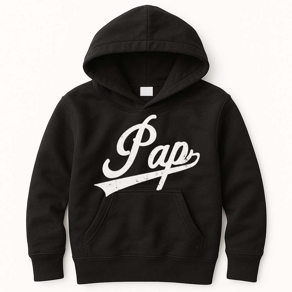 Pap Vintage Retro Style Father’s day gift for Pap Grandpa Kids Hoodie