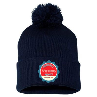 Protect Voting Rights Pom Pom 12in Knit Beanie