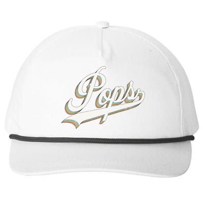 Pops Vintage Retro Style Father’s Day Gift For Papa Grandpa Gift Snapback Five-Panel Rope Hat