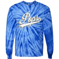 Pops Vintage Retro Style Father’s Day Gift For Papa Grandpa Gift Tie-Dye Long Sleeve Shirt