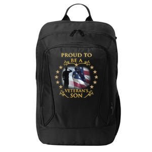 Proud Veteran Son Thank You Veterans Great Gift City Backpack