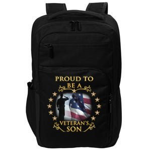 Proud Veteran Son Thank You Veterans Great Gift Impact Tech Backpack