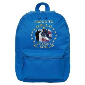 Proud Veteran Son Thank You Veterans Great Gift 16 in Basic Backpack