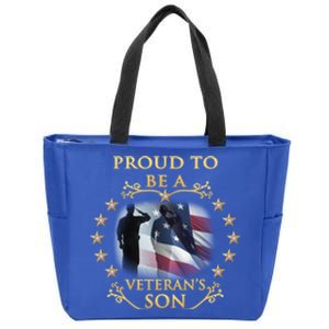 Proud Veteran Son Thank You Veterans Great Gift Zip Tote Bag