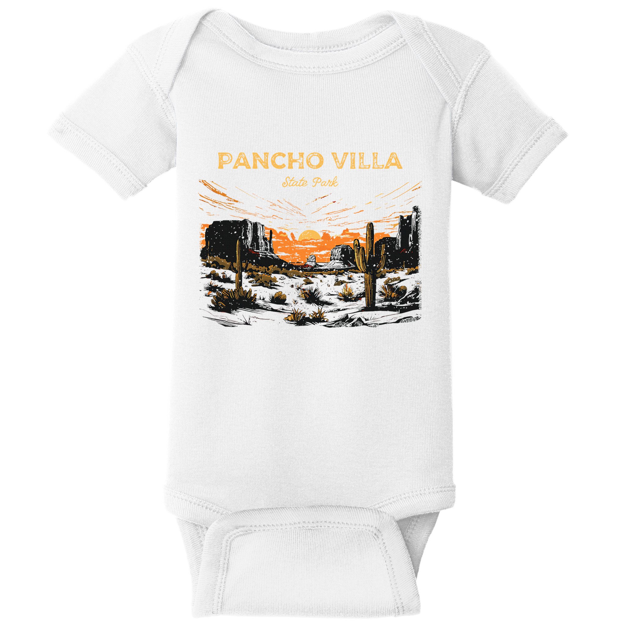 Pancho Villa State Park New Mexico Retro Vintage Baby Bodysuit