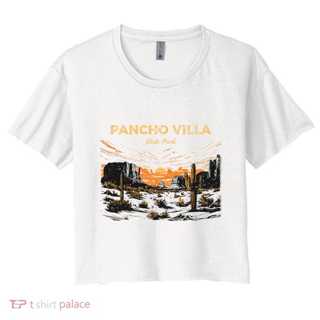 Pancho Villa State Park New Mexico Retro Vintage Crop Top