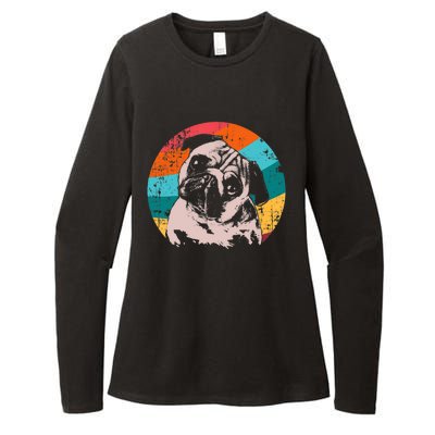 Pug Vintage Style Meaningful Gift Idea Womens CVC Long Sleeve Shirt